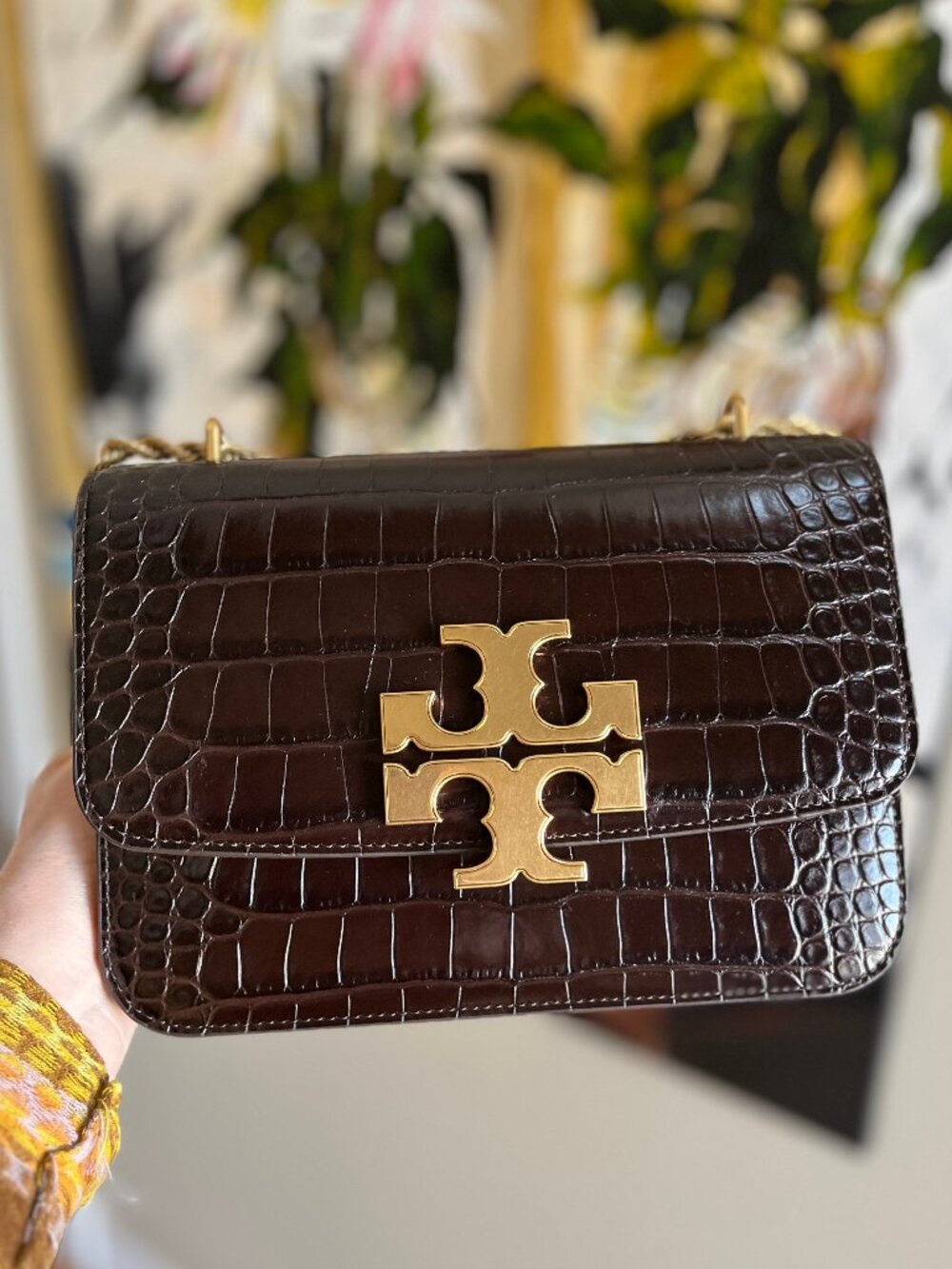 Tory Burch Eleanor Embossed Convertible Shoulder Bag - Authentic